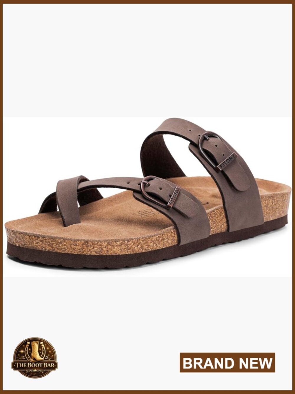 Slide Sandals with Cork Footbed Arch Support Comfort Flat Sandals Summer